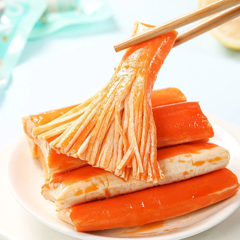 手撕蟹柳棒即食蟹味棒香辣过瘾追剧解馋休闲零食开袋即食中秋月饼