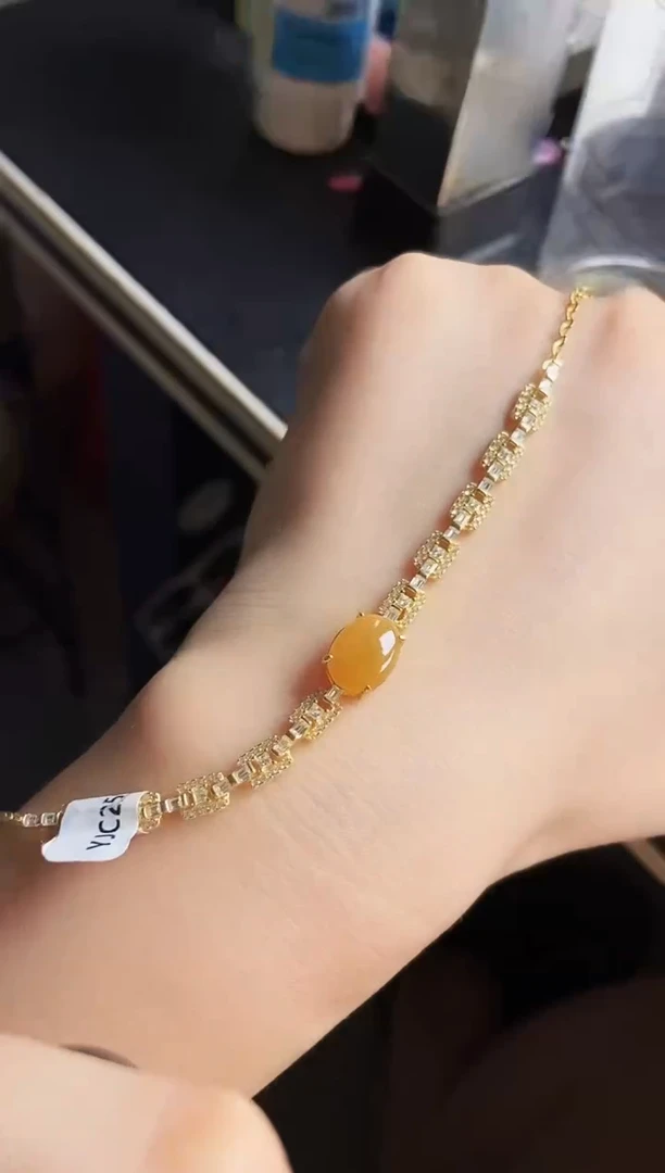 银S925镶嵌手链翡翠12