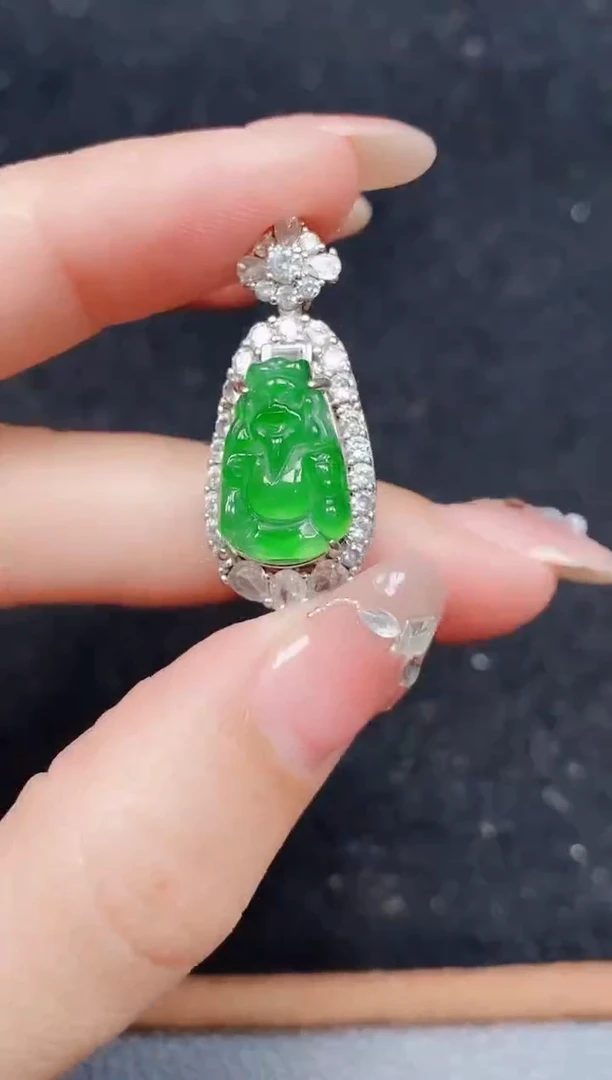 颈饰未镶嵌翡翠天然A货翡翠 保A保真