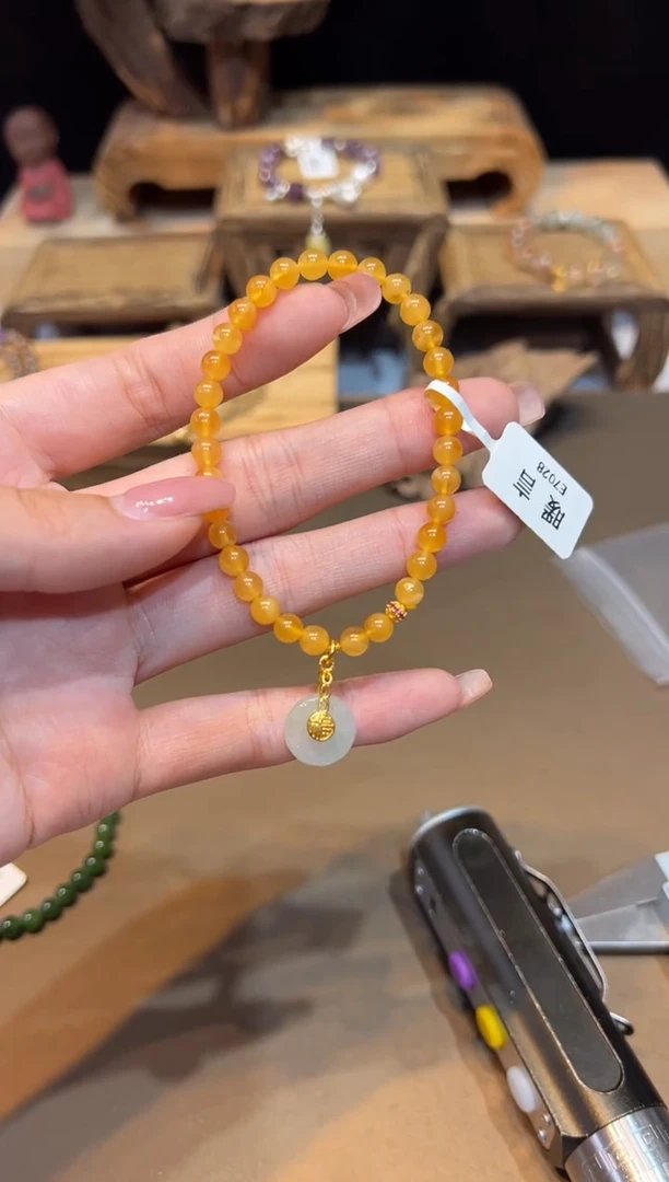 手链琥珀未镶嵌手饰@@