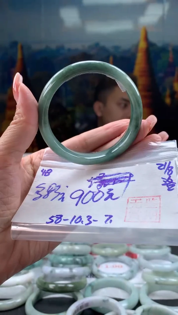 未镶嵌手镯翡翠多*云翡翠手镯 下单联系小耳机#48