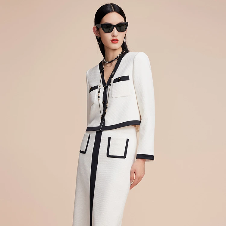 COCOON/可可尼精致华夫格软呢小香外套23308AF072065012