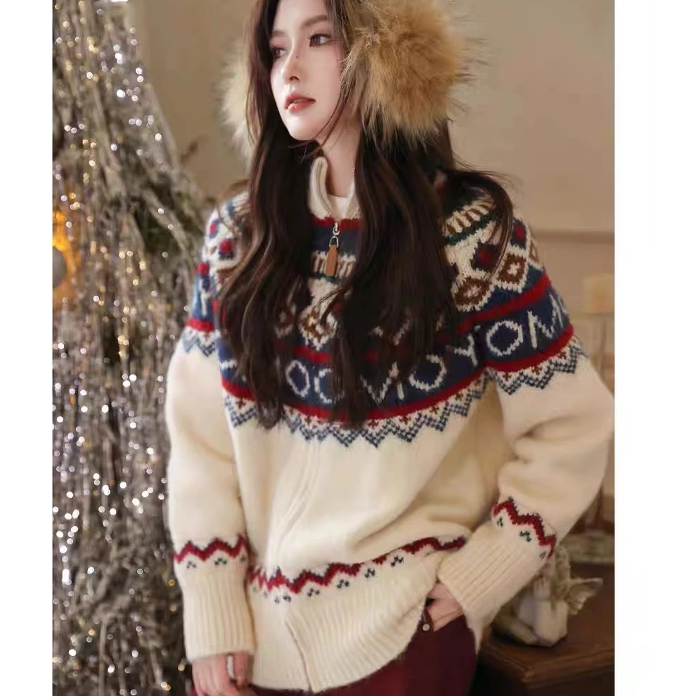 【01-280号编码】2025秋冬就新款加厚毛衣外套针织衫上衣