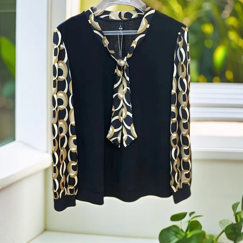 A028#卡【木兮兮专属】2025年夏季新女气质显瘦印花百搭时尚小衫