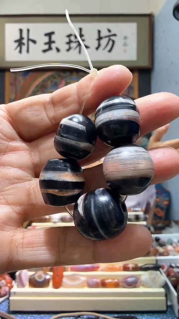 【闪购商品】玛瑙/玉髓颈饰未镶嵌5颗配珠