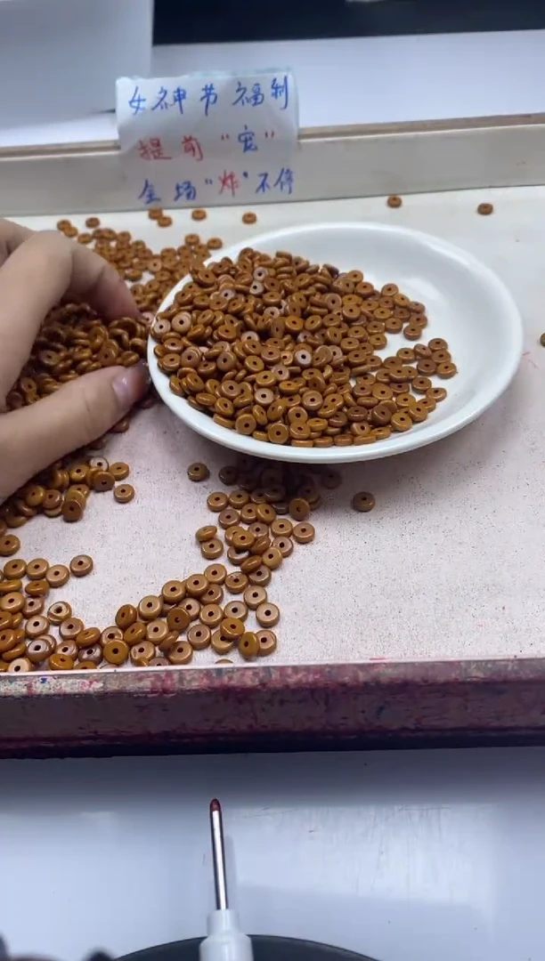 【闪购商品】檀香木散珠W2767橄榄核算盘6*2mm*50颗