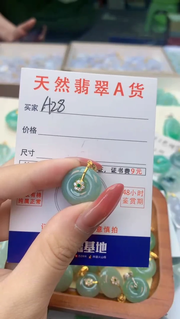 颈饰未镶嵌翡翠天然A货翡翠挂件