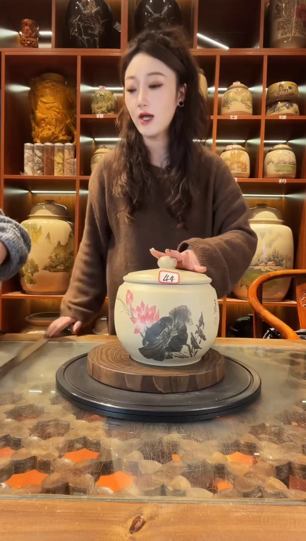 罐云南建水紫陶白泥小茶罐@44