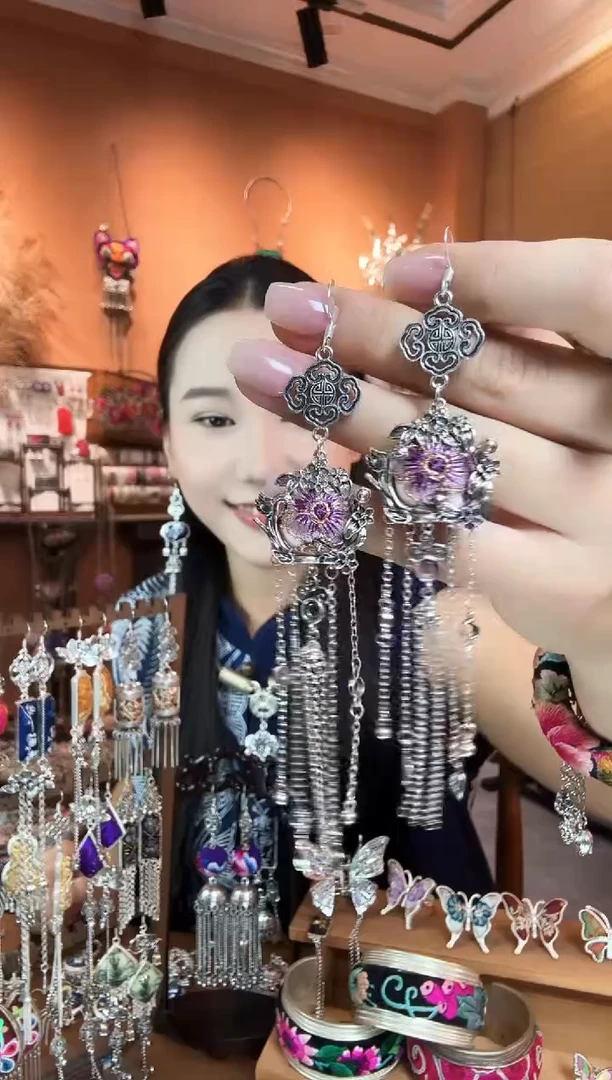 刺绣纯手工民族风耳环
