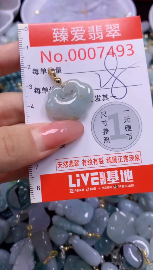 翡翠未镶嵌吊坠(不含链)7493