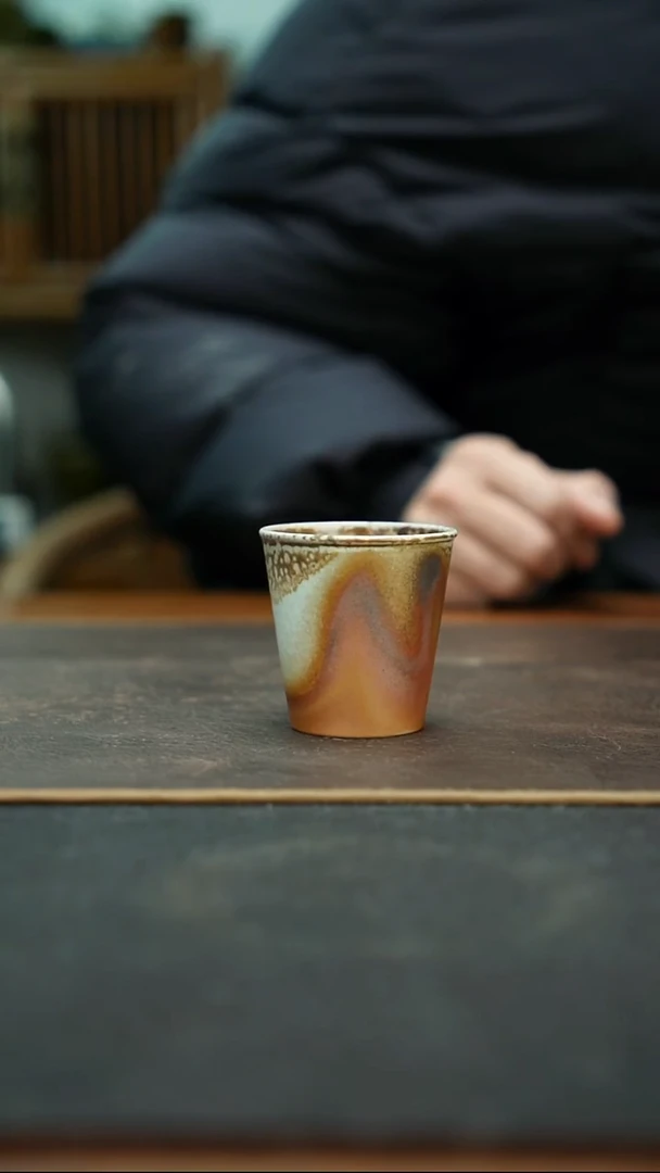 杯全手工柴烧直口杯
