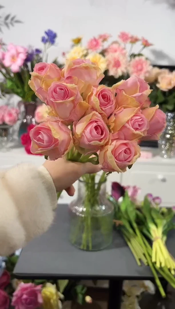 10枝粉色焦边泡泡