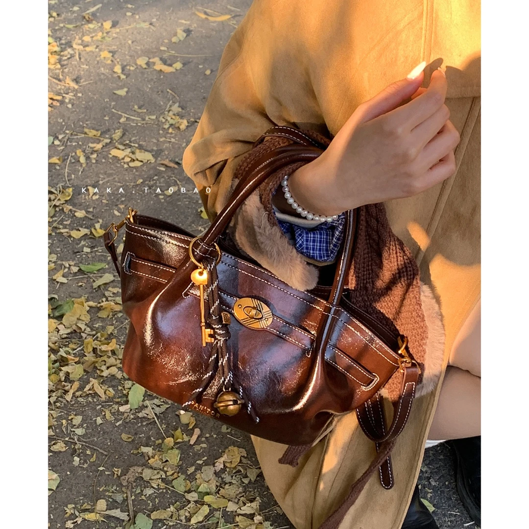 菜篮子包包女款爆款2025新款秋冬复古时尚手提包韩系通勤斜挎包