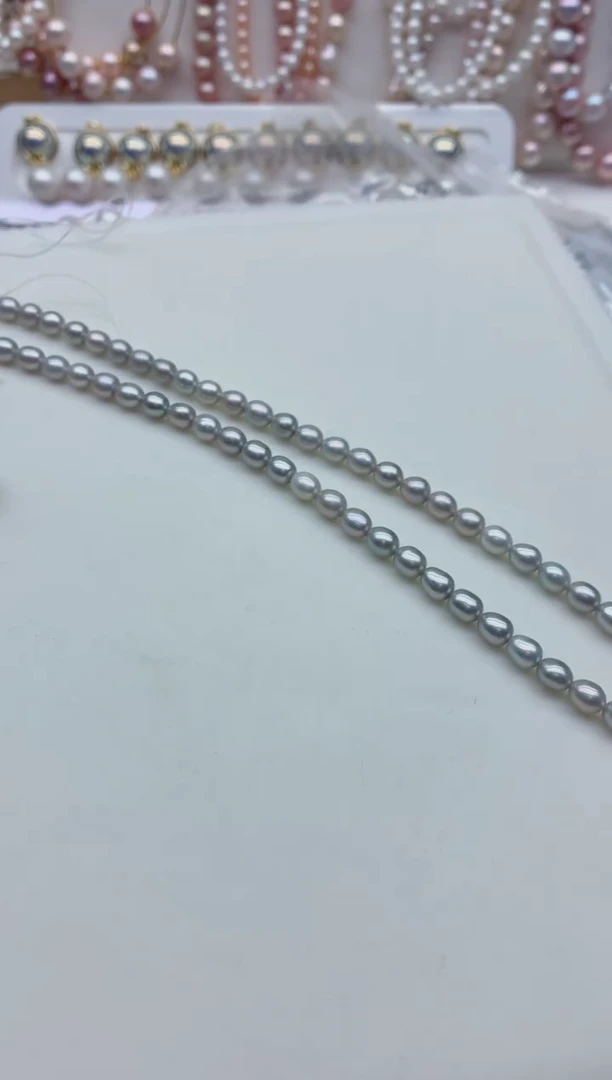 淡水珍珠合金项链多样性发其一，非无暇