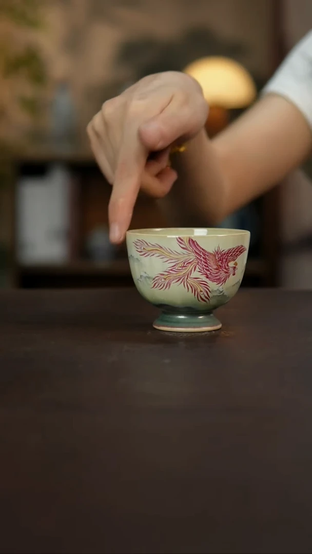 杯景德镇陶瓷杯碗柴烧多人