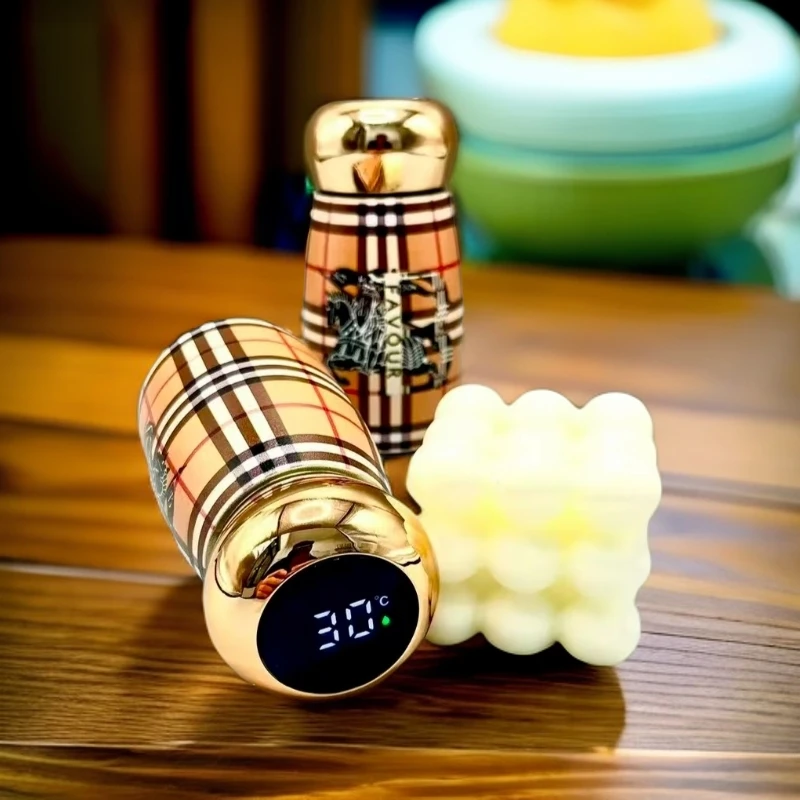 智能显温口袋保温杯高档便携式战马水杯