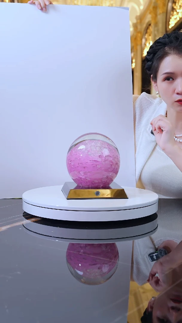 摆件彩色琉璃灯摆件+AJ1619029灯底座黑色