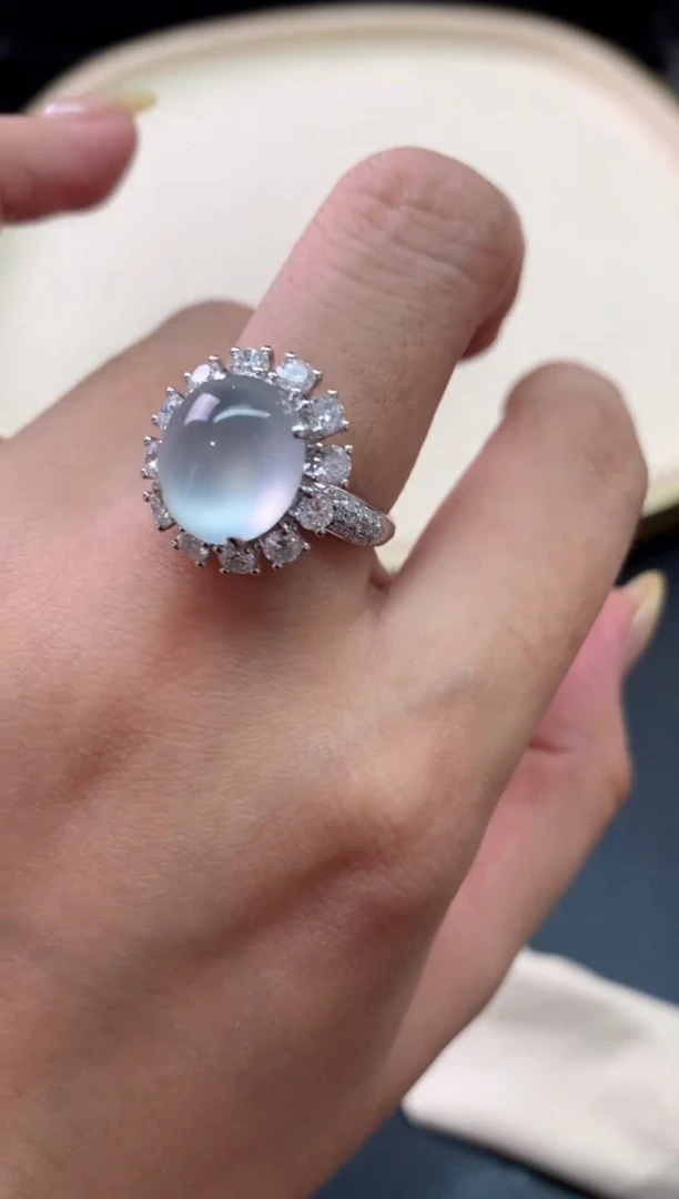 翡翠戒指18K金镶嵌C****e59800