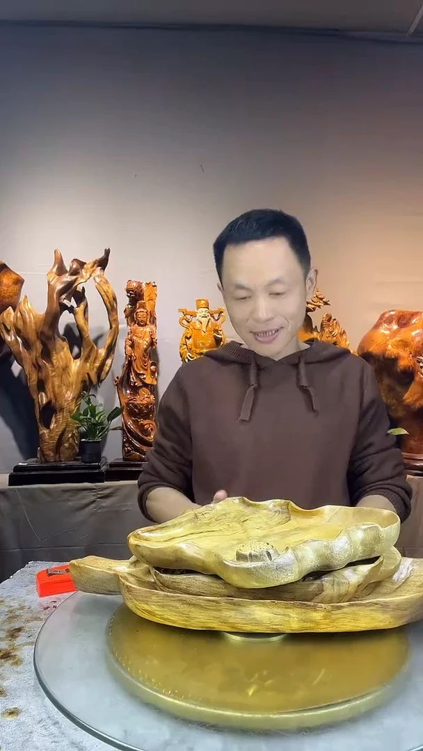 金丝楠广****木小叶桢楠随行摆件31