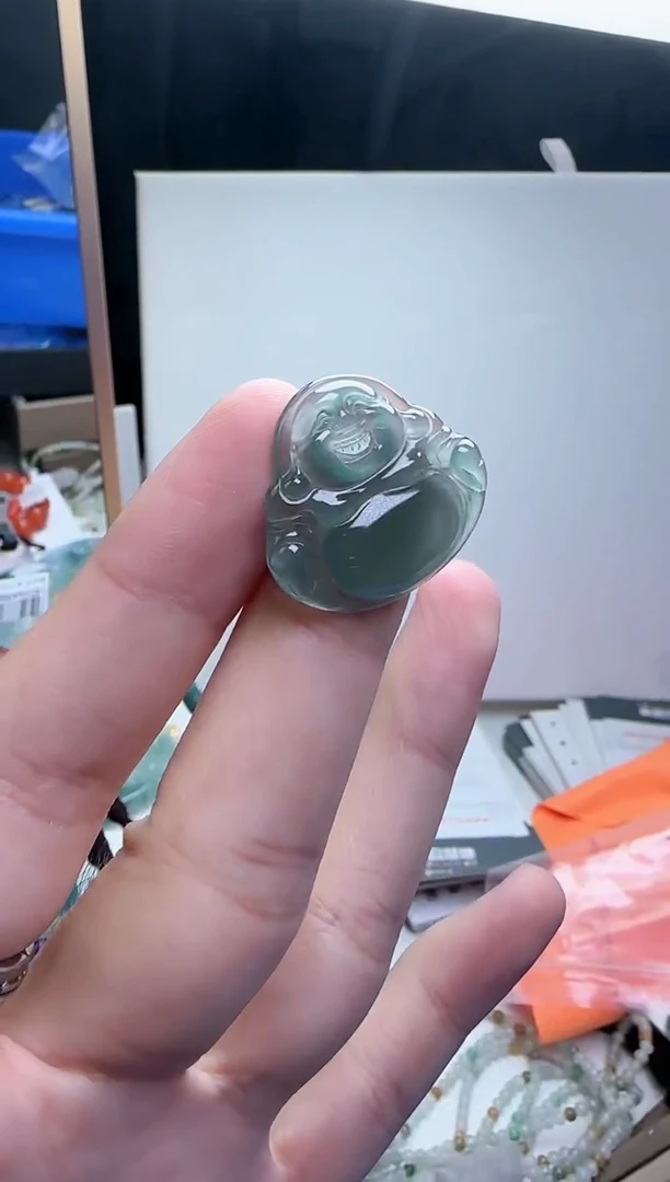 【闪购商品】翡翠吊坠(不含链)未镶嵌翡翠吊坠蓝水约23*26佛公