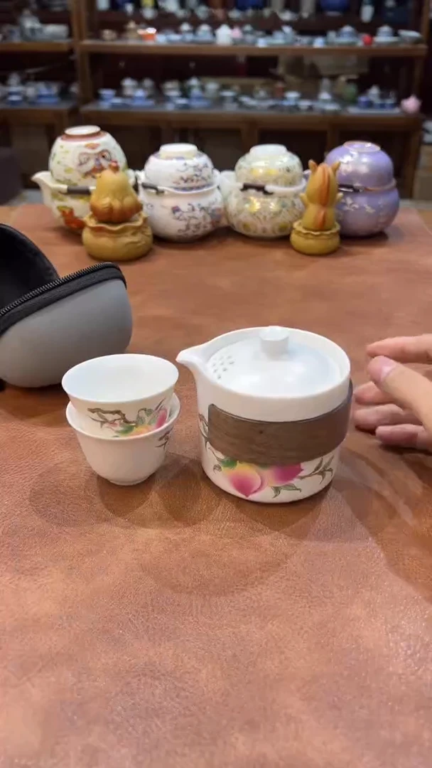 真的很便宜会开片的旅行茶具