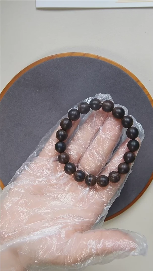 手串沉香1.0-13克+正区莱特岛沉水单圈圆珠