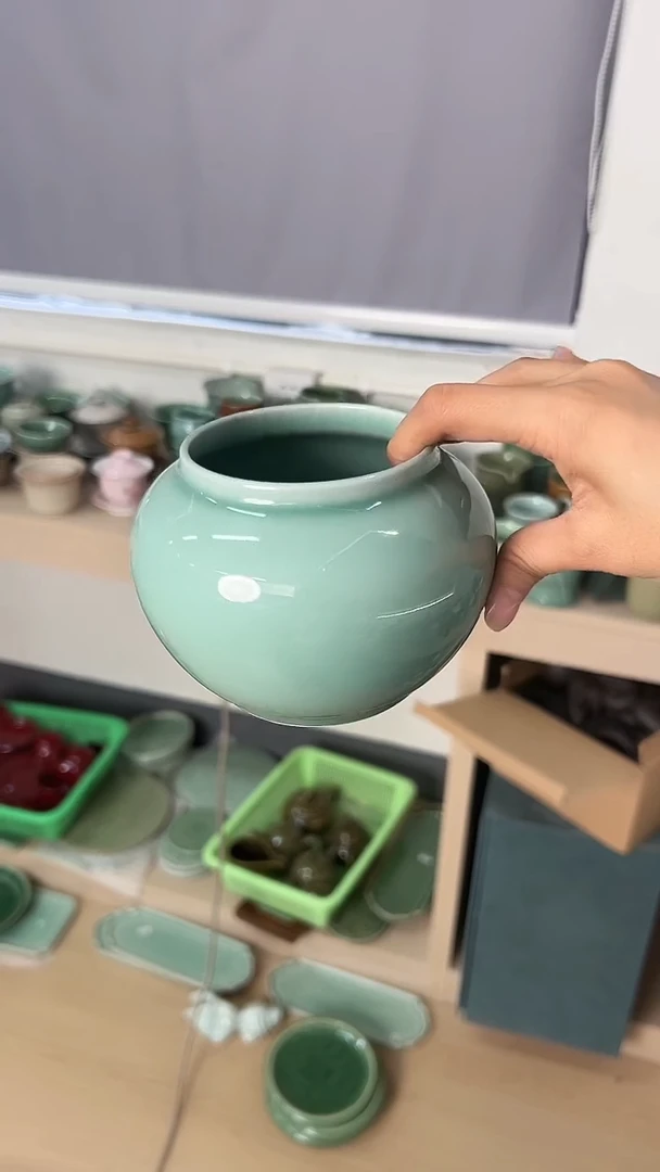 龙泉云间青瓷小米茶器