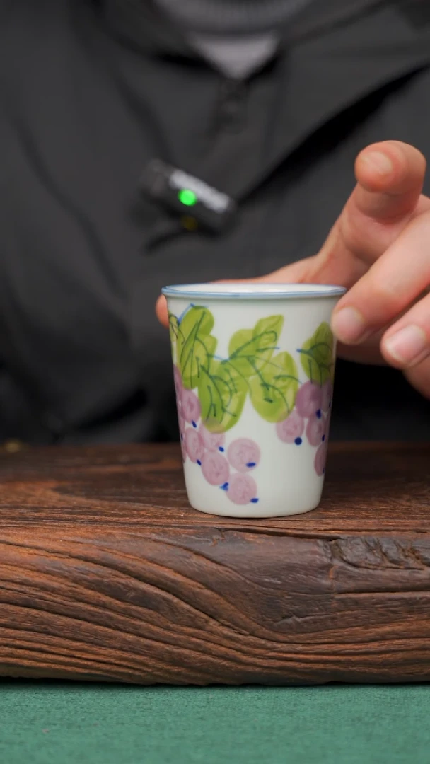 【闪购商品】瓷片10寻一缕瓷香杯釉下手工手绘瓷器