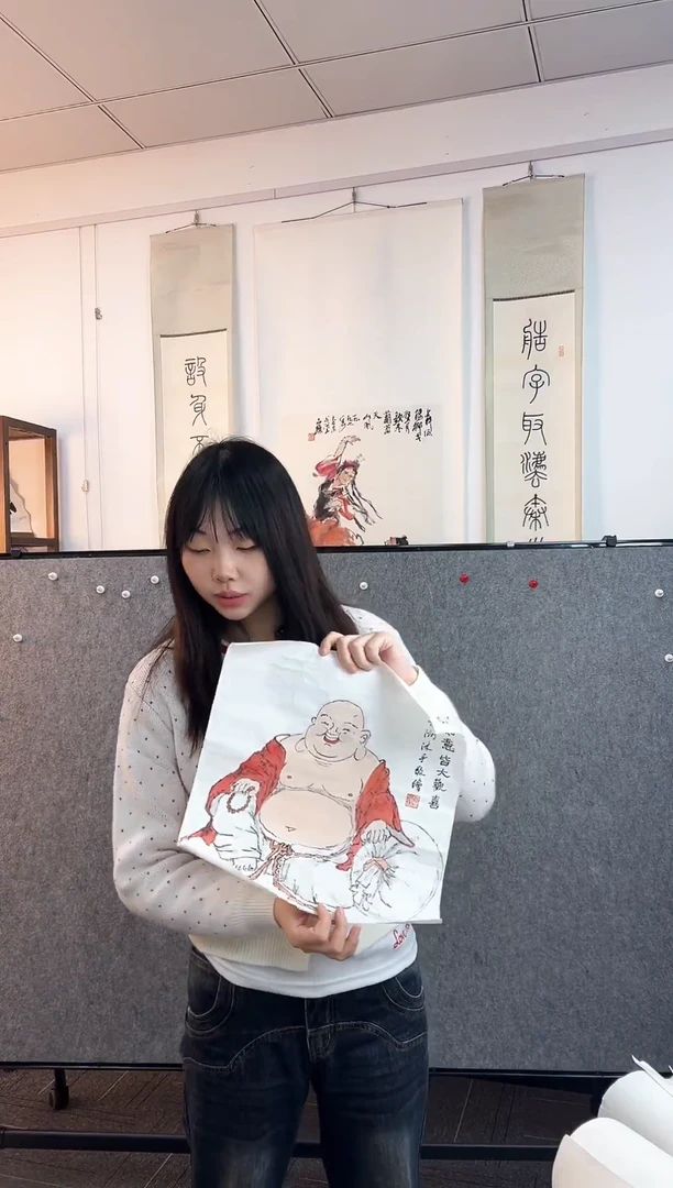 【闪购商品】绘画景州老师弥勒图作品