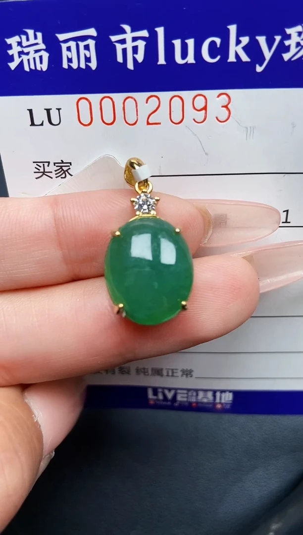 【闪购商品】翡翠颈饰银S925镶嵌2093