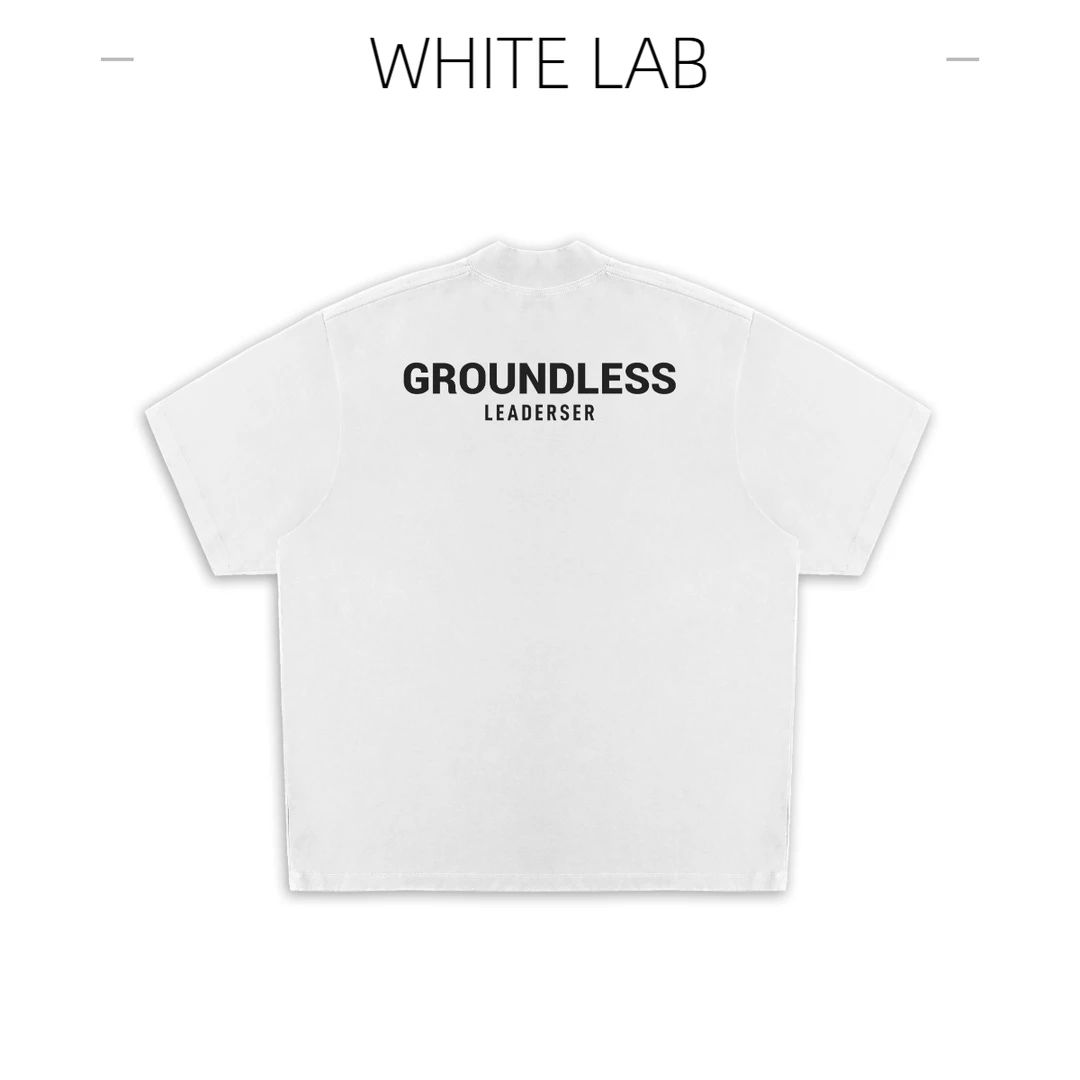 WHITE LAB买手店 270g重磅字母印花短袖休闲宽松假期系列短袖