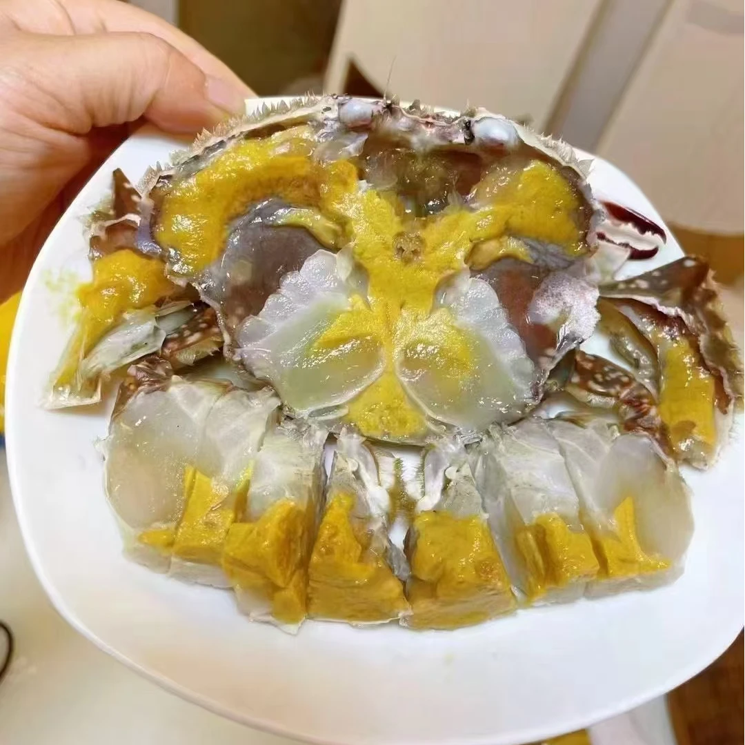 【蟹王白膏】舟山巨无霸白膏呛蟹 7两左右/只 咸蟹 生吃不可蒸煮c