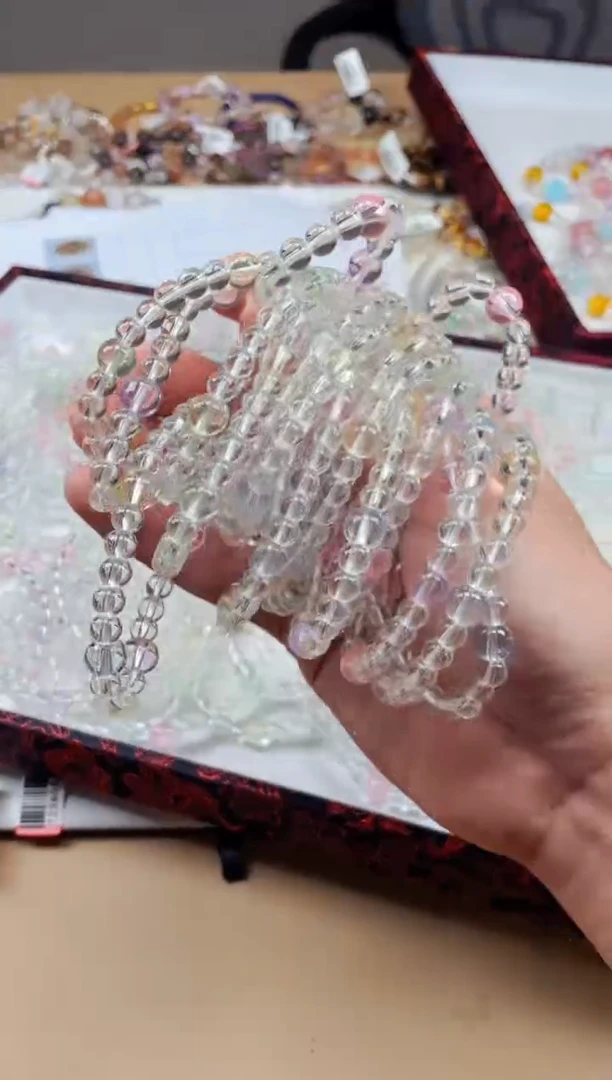 未镶嵌手链水晶净体多宝白水晶DIY设计款6/8mm