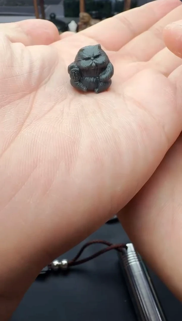 和田玉未镶嵌颈饰小猫01