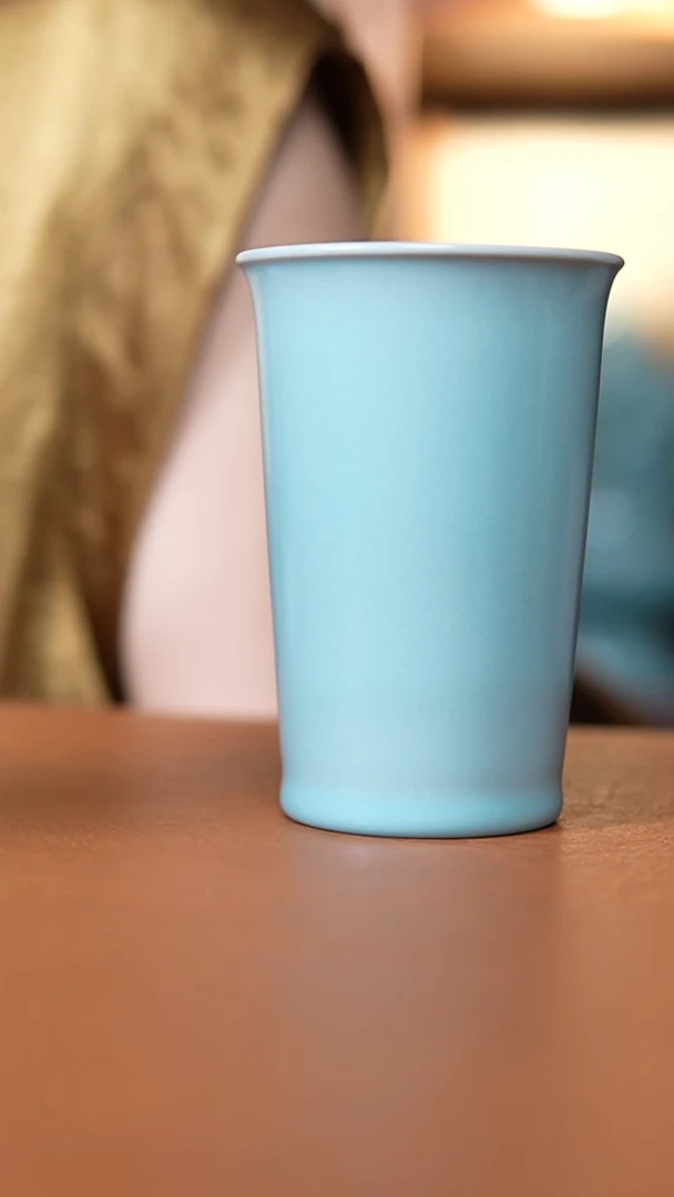杯仿古宋臻釉可乐杯瑕