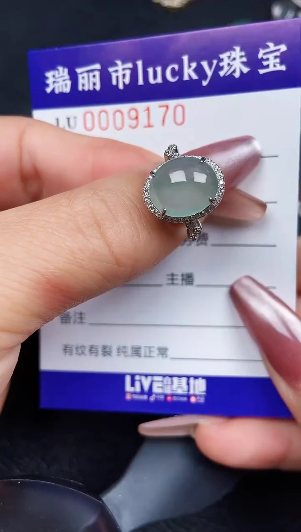 颈饰银S925镶嵌翡翠9170