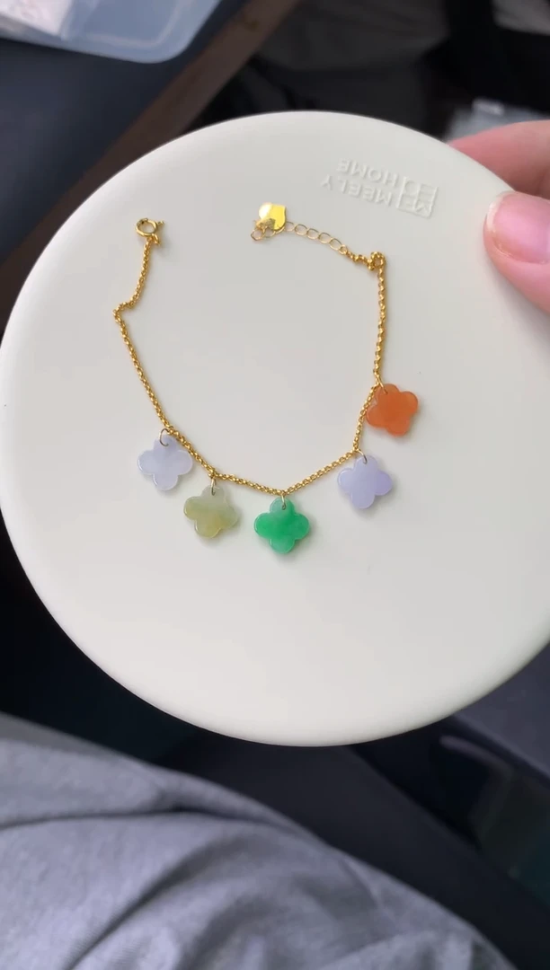 18K金镶嵌把件翡翠48小时鉴赏期 退货不扣服务费