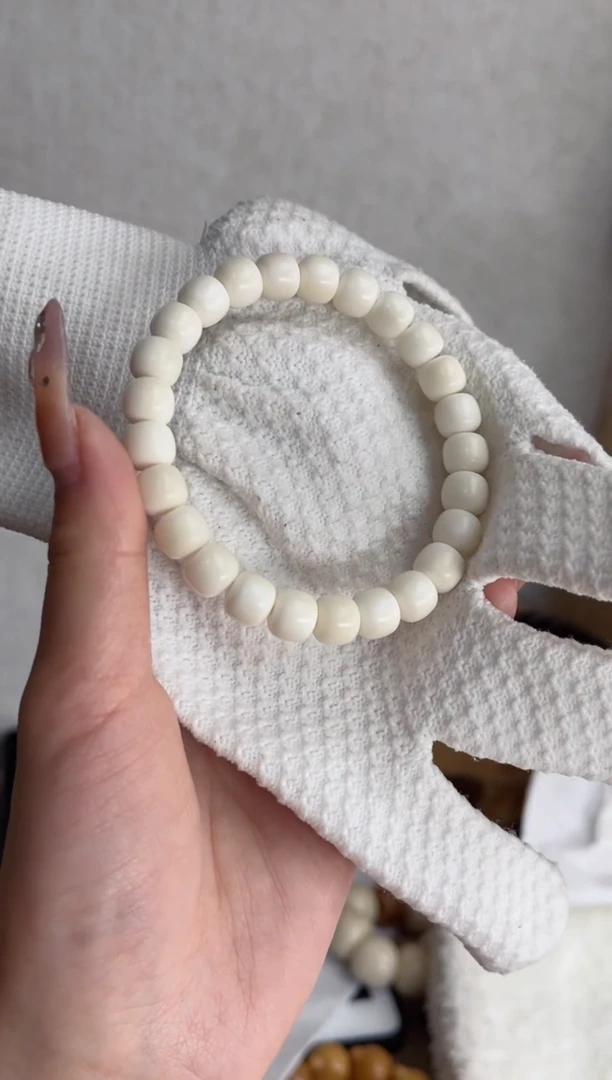 【闪购商品】菩提根/象牙果手串白玉菩提桶珠8*9mm手串