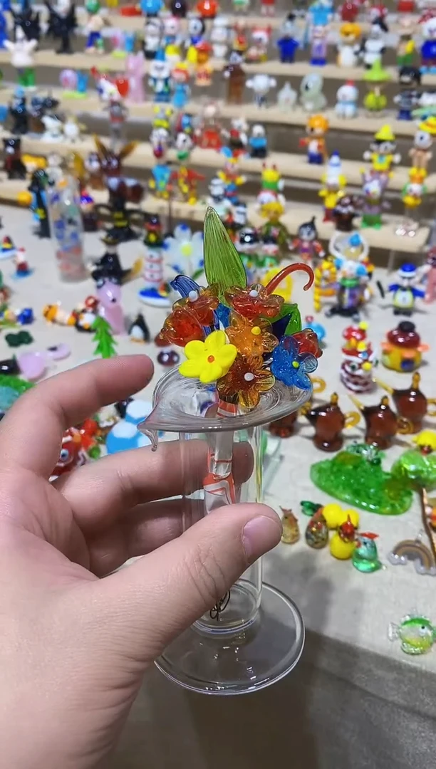 【闪购商品】琉璃手工艺品一瓶花