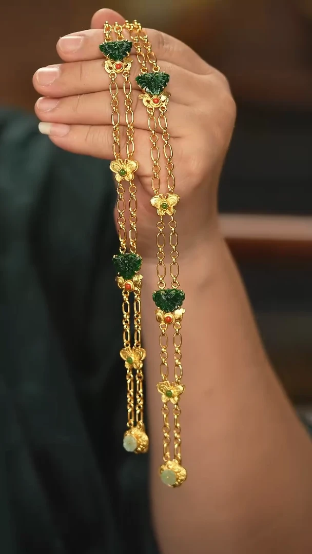 【闪购商品】翡翠项链银S925镶嵌新款