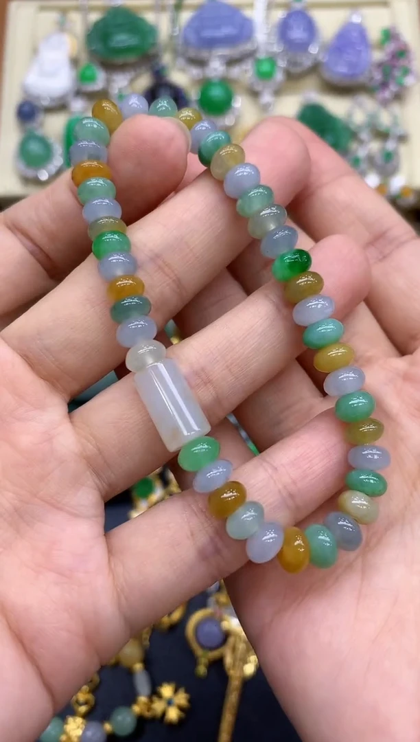 未镶嵌手串翡翠585-中国好珍宝