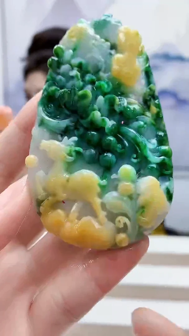 未镶嵌定制翡翠4829ry-毛货挂件