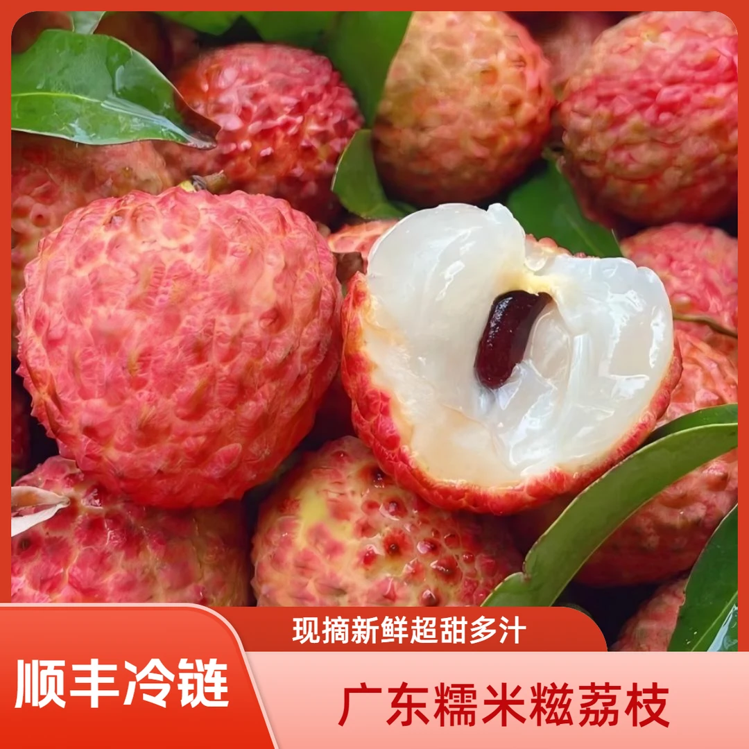 【广东省内】广东糯米糍荔枝3-10斤单果25g+小核爆甜多汁现摘新鲜