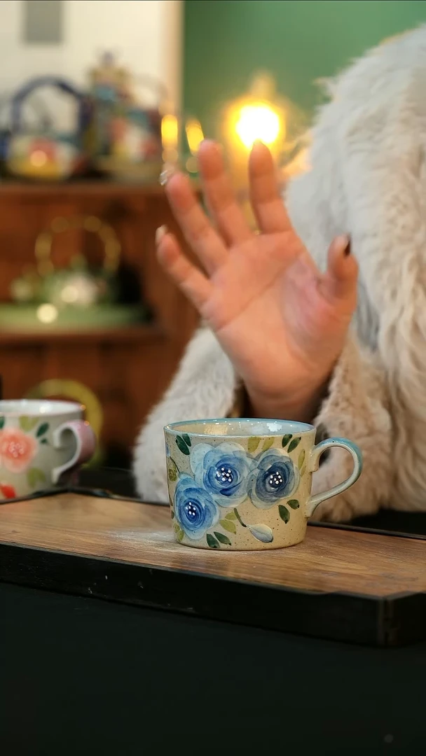 【闪购商品】杯手绘心瓷陶瓷浮力