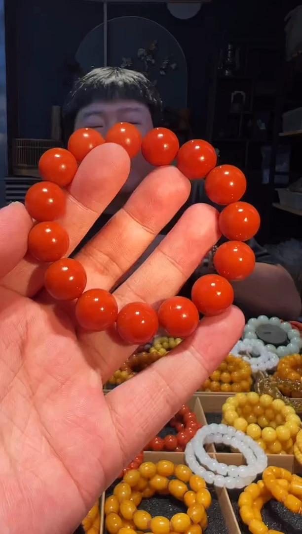 未镶嵌手链南红玛瑙14+精圆