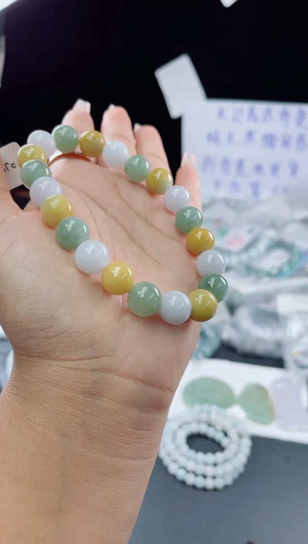未镶嵌定制翡翠珠串