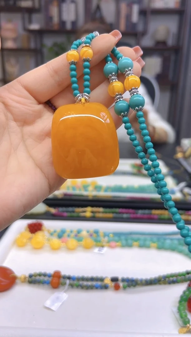 【闪购商品】蜜蜡毛衣链未镶嵌M685