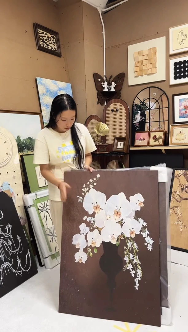 竖款现货  中古兰花  70*100