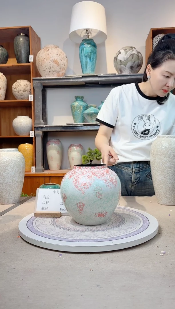 瓶陶瓷花瓶   曼波 小号 正品