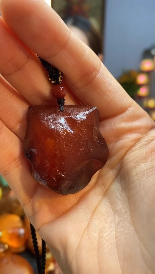 琥珀颈饰未镶嵌吊坠